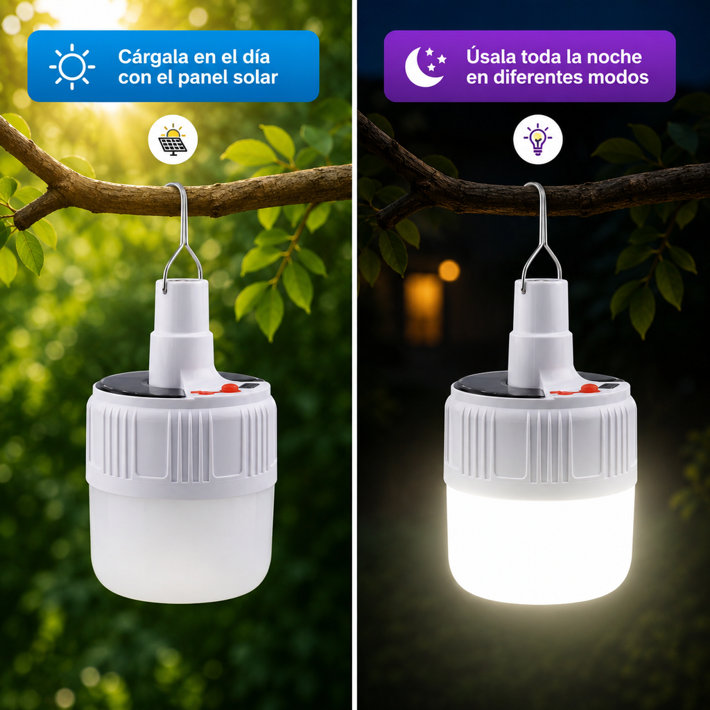 Bombillo Solar Recargable