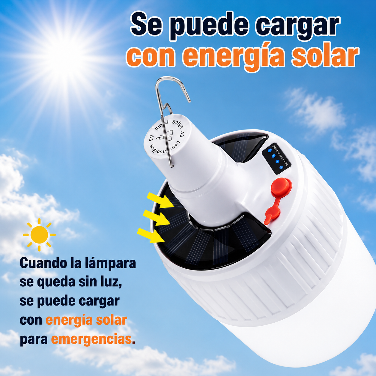 Bombillo Solar Recargable