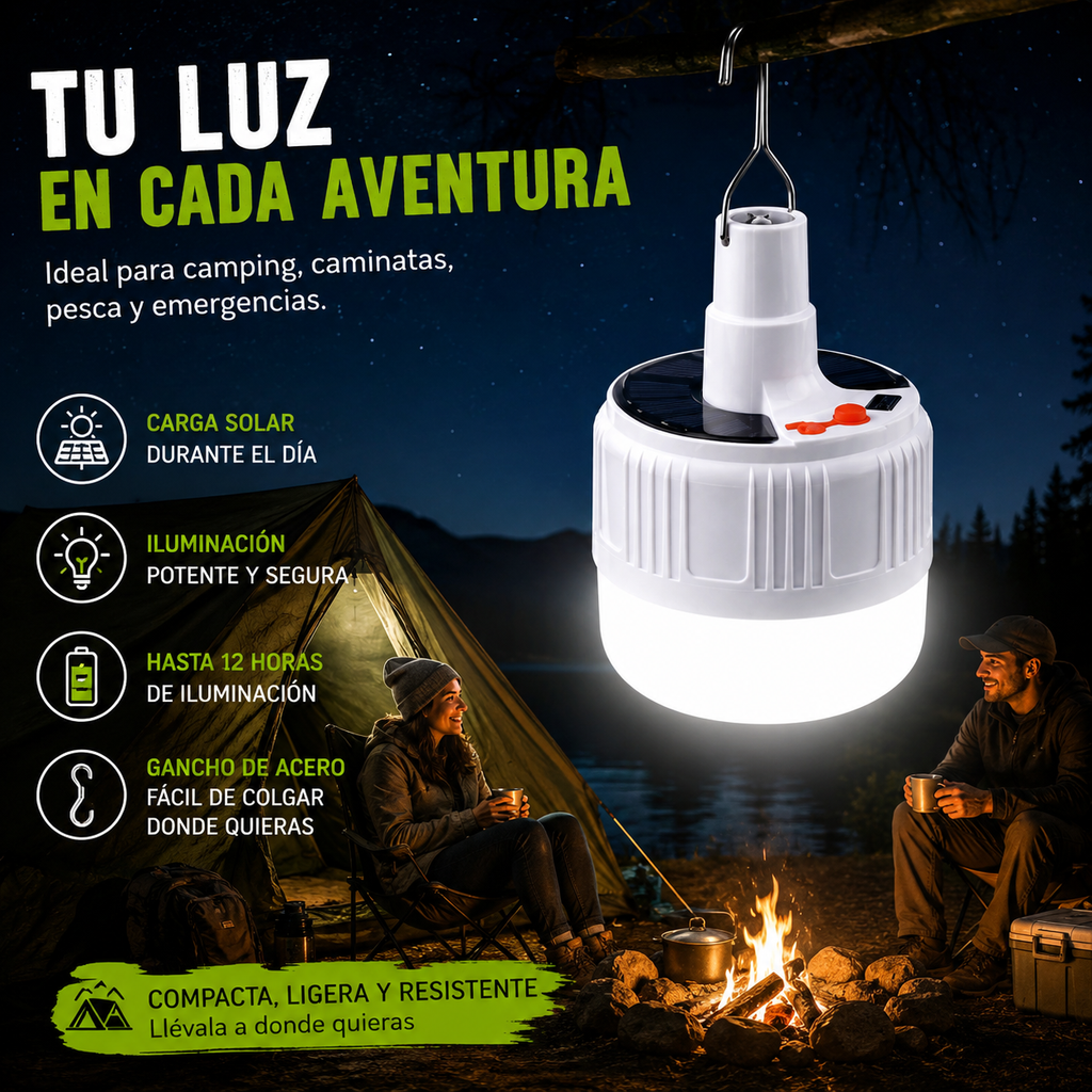 Bombillo Solar Recargable