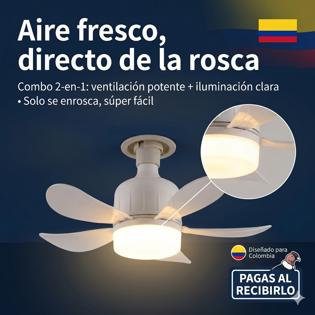 Bombillo ventilador - Duerme fresco toda la noche