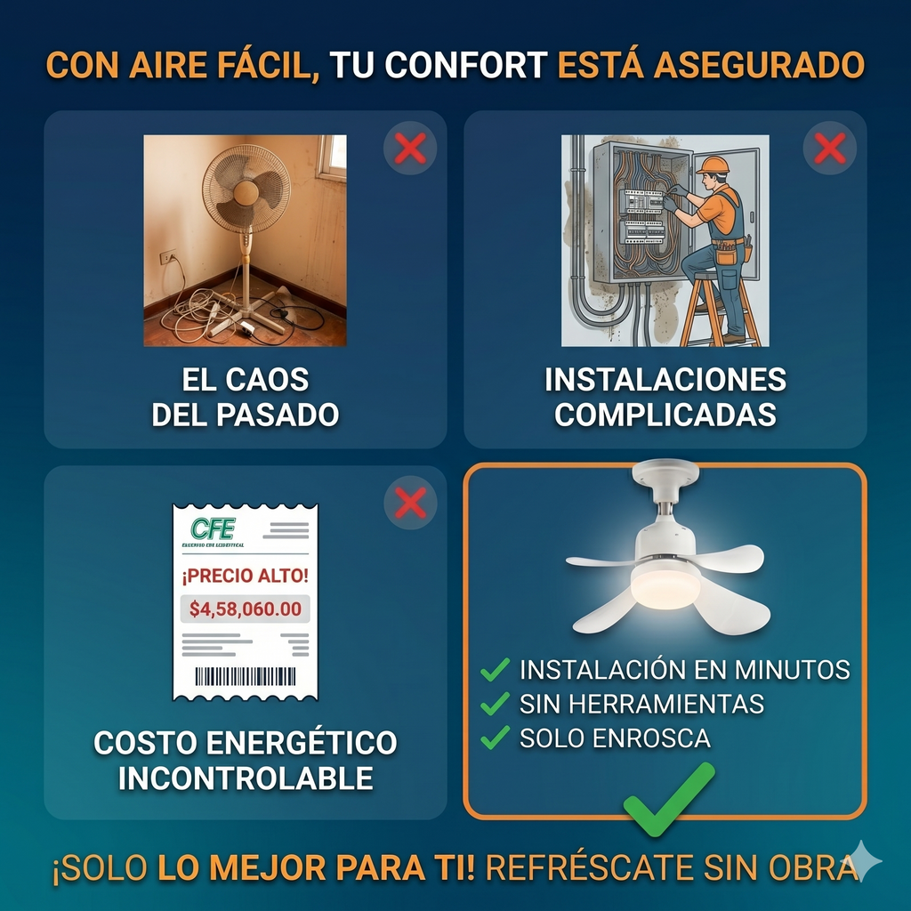 Bombillo ventilador - Duerme fresco toda la noche