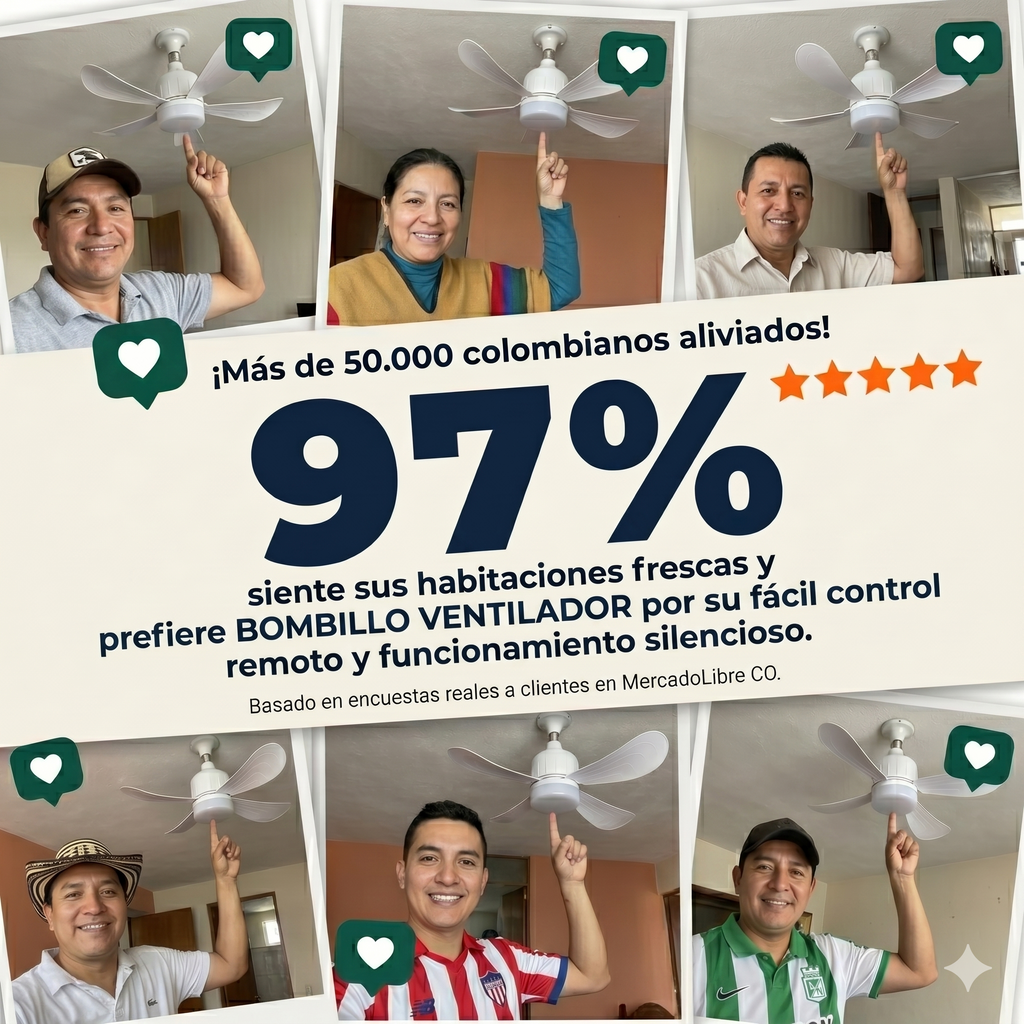 Bombillo ventilador - Duerme fresco toda la noche