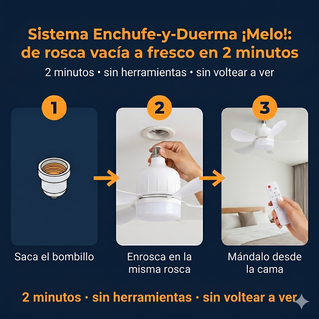 Bombillo ventilador - Duerme fresco toda la noche