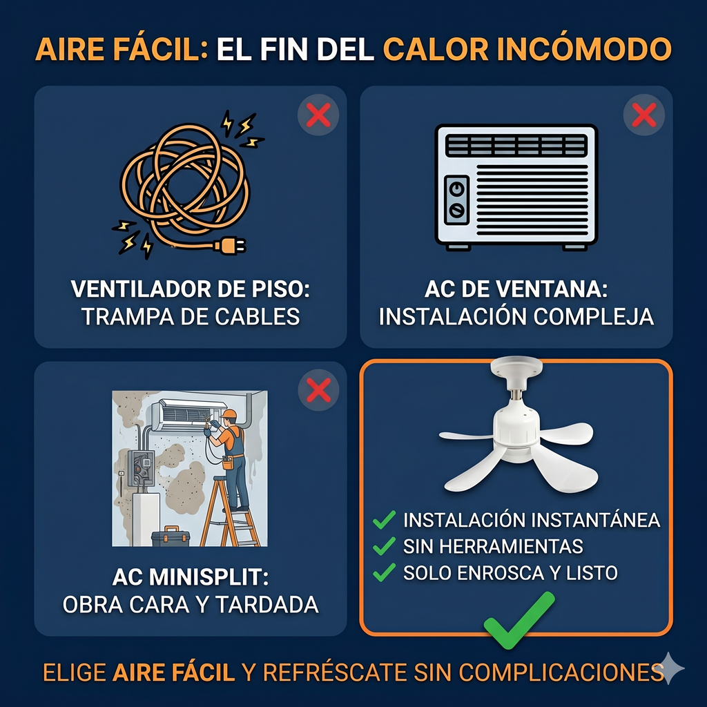 Bombillo ventilador - Duerme fresco toda la noche